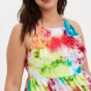 Torrid Multicolor Tie-Dye Dress
